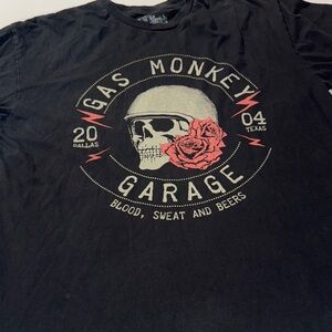 Gas Monkey 2004 Texas Garage Black Graphic Tee‎